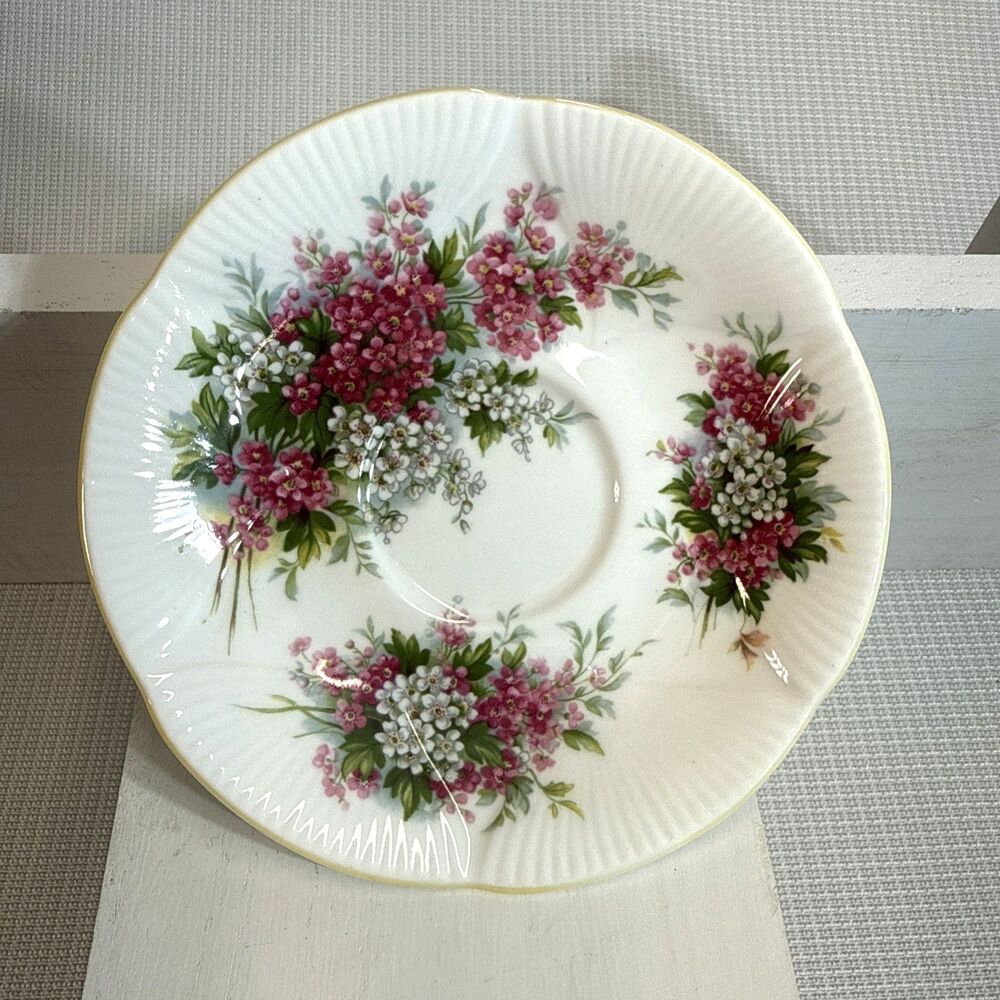 Royal Albert Blossom Time Series Hawthorn Bone China Saucer Vintage